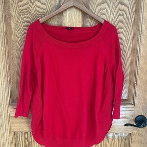 Express Vibrant Red Scoop Neck Sweater